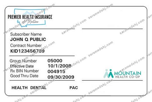 Montana health insurance card